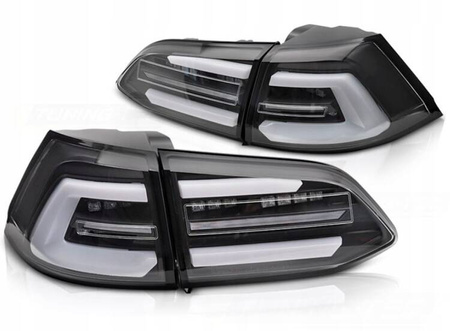 FEKETE LED lámpák VW GOLF 7 VII VARIANT-hoz