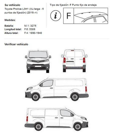 Platform tetőcsomagtartó Peugeot Expert III L3H1