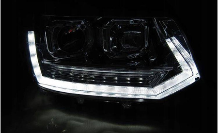 Lámpák Vw T5 10-15 led cső króm T6 megjelenés drl lift