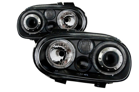 Fényszórók Vw Golf 4 IV gyűrű depo fekete