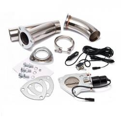 Y-cső / nyomógombos 2,5"-os kipufogó fojtószelep