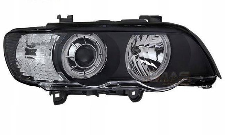 BMW X5 BLACK h7 gyűrűs fényszórók