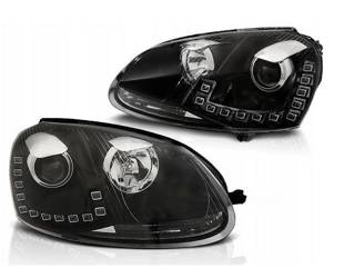 Fényszórók Vw Golf V 5 03-09 led drl fekete