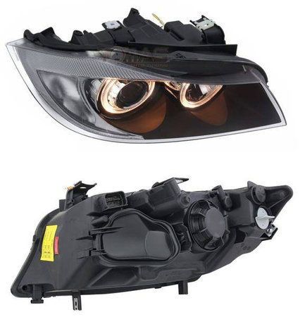 BMW E90/E91 fényszórók BLACK RINGI