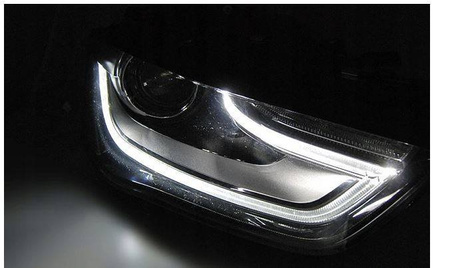 Fényszórók TRUE DRL FEKETE AUDI A4 B8 B8 12-1-hez