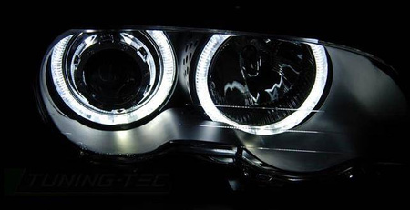 Lámpák BMW E46 99-03 COUPE CABRIO RINGI FEKETE LED LED