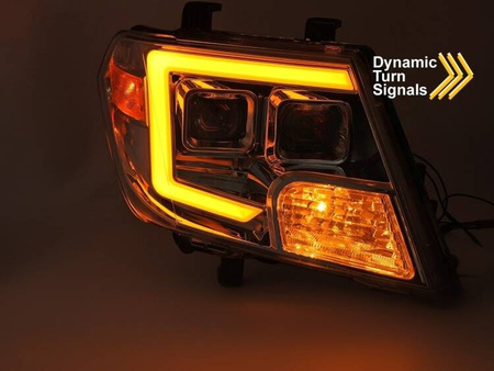 Fényszórók Nissan Navara Frontier 09-14 krómozott fényszórókhoz
