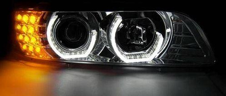 BMW E39 FEKETE LED fényszórók + gyűrűk