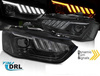 Fekete Led fényszóró lámpák Audi A4 B8 12-15