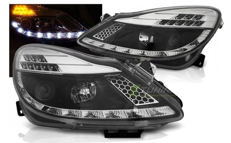 Fényszórók Opel Corsa d 06-11 fekete led