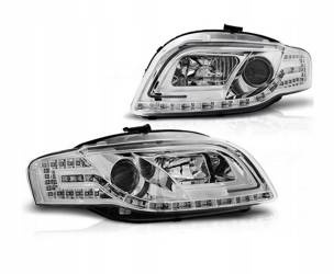 Fényszórók Audi A4 B7 04-08 led cső króm