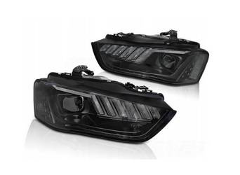 Fekete Led fényszóró lámpák Audi A4 B8 12-15