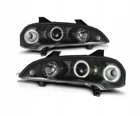 Fényszórók Opel Tigra BLACK RINGI