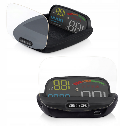 Kijelző projektor LED LCD HUD OBD2 GPS C800