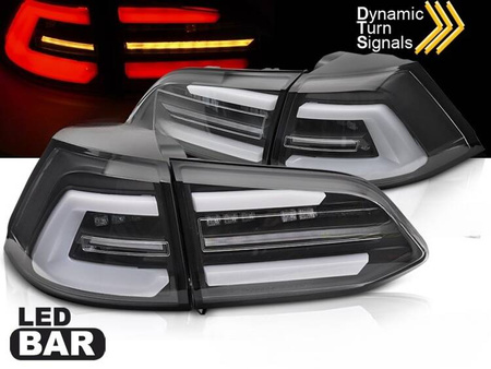 FEKETE LED lámpák VW GOLF 7 VII VARIANT-hoz