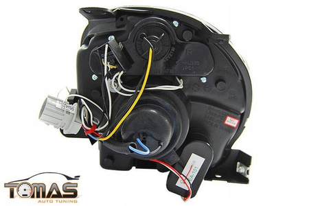Fényszórók Fiat 500 07- fekete led r