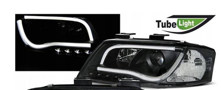 Audi A6 fényszórók FL BLACK LIGH után