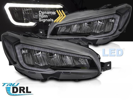 Fényszórók Subaru WRX 14-22 fekete full LED-hez