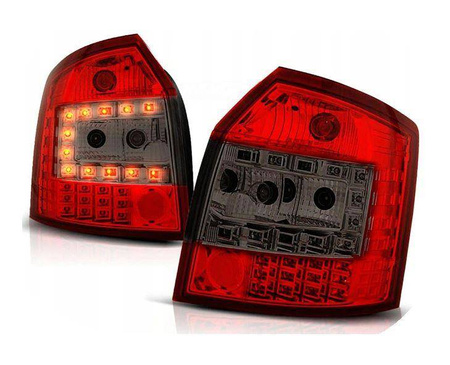 Audi A4 B6 01-04 avant piros füstös led lámpák