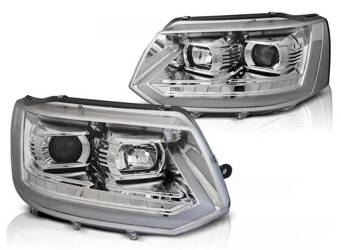 Fényszórók új VW T5 10-15 LED TUBE CHROME T6 LOOK DRL LIFT