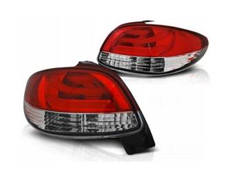 LED-es lámpák Peugeot 206 98- Piros fehér led sáv