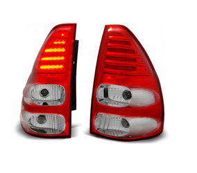 LED lámpák Toyota Land Cruiser 120 03-09 piros-fehér