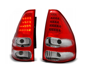 LED lámpák Toyota Land Cruiser 120 03-09 piros-fehér