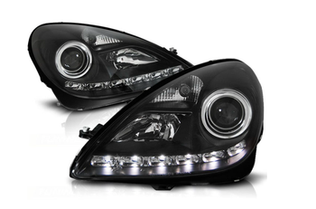 Lámpák Mercedes R171 SLK 04-11 nappali fény fekete Led