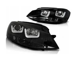 Lámpák Vw Golf VII 7 12-17 u-típusú fekete led drl