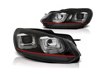 Lámpák Vw Golf Vi 6 08-12 U-típusú Fekete piros vonal Drl