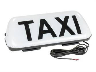 TAXI lámpa, átlós, LED, fehér