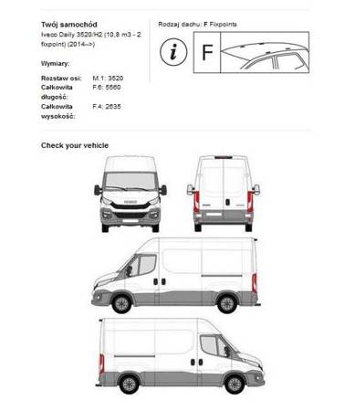 Cruz Iveco Daily 3520/H2 csomagtérajtó platform