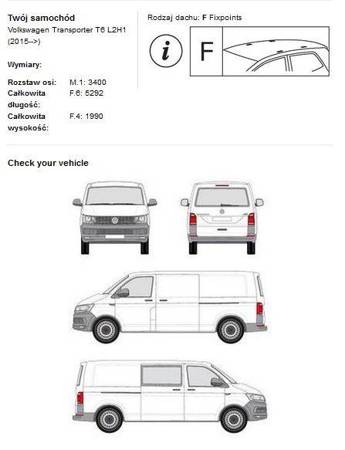 Cruz csomagtér tetőplatform VW Transporter T5 T6 L2