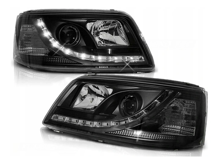 Fényszórók Új Vw T5 03-09 Fekete Led Drl Fényszóró