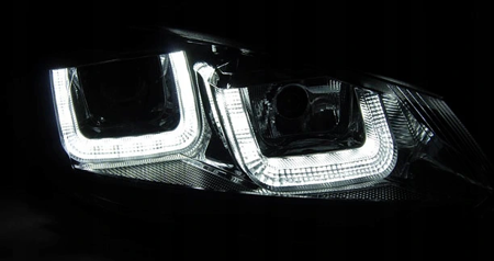 Fényszórók Vw Golf Vi 6 08-12 Fekete Led Drl Fényszóró