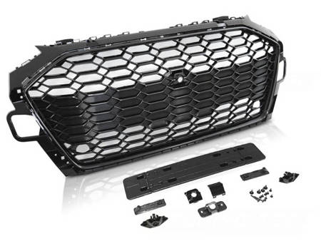 Grill Sport fényes fekete pdc Audi A4 B9 2020->