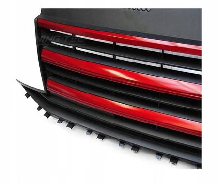 Grill rács Vw T6 2015- fekete piros