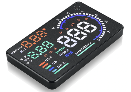 Kijelző projektor LED LCD HUD OBD2 5.5 CLOCKS