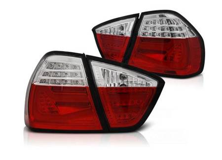 LED-es lámpák Bmw E90 05-08 piros fehér ledes sáv