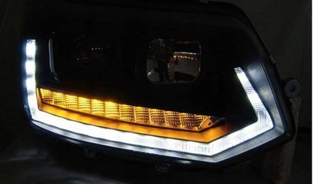 Lámpák Vw T5 2010-2015 led cső fekete t6 megjelenés dts