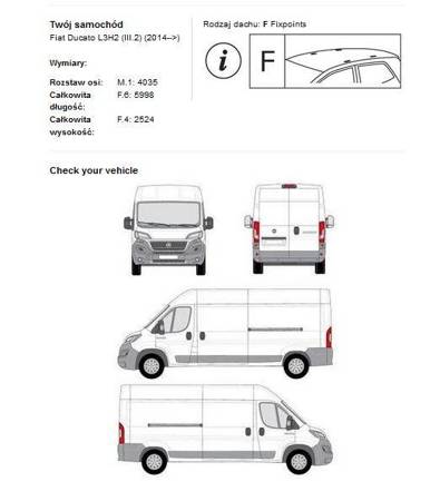 Tetőcsomagtartó platform Citroen Jumper L3H2