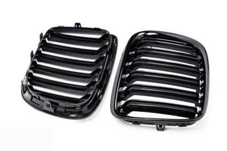 VESE GRILL BMW X1 E84 09-15 DUPLA FÉNYES FEKETE