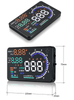 Kijelző projektor LED LCD HUD OBD2 5.5 CLOCKS